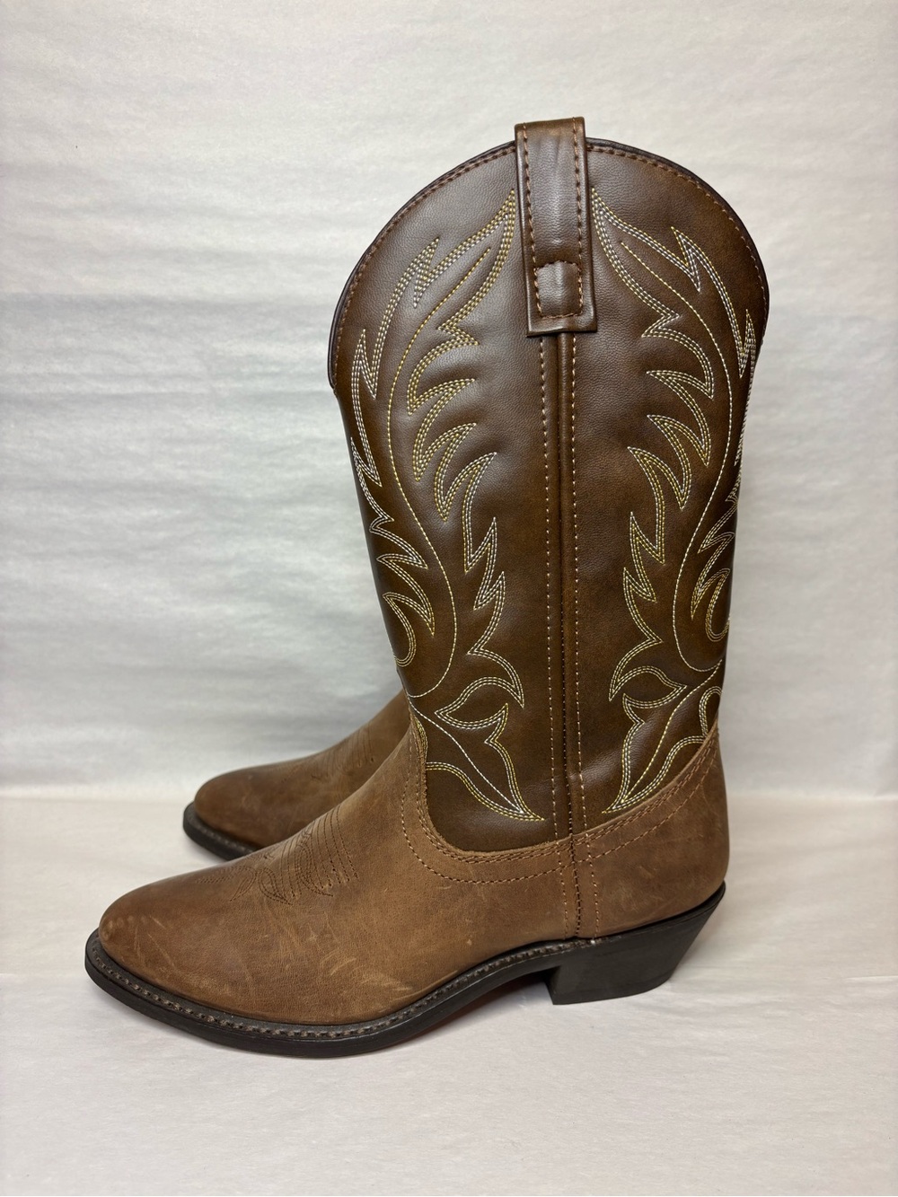 Laredo Kadi Womens Leather Brown Western Cowboy Boots Size 6M Pull On #5964 - Picture 1 of 10